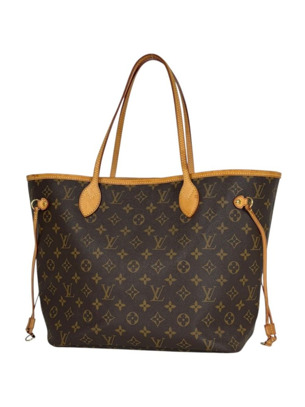 Louis Vuitton Neverfull MM Tote Shoulder Bag Monogram Brown